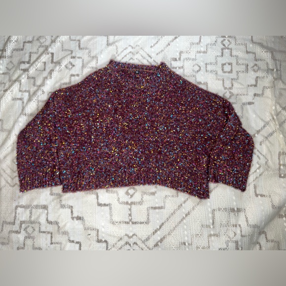 Sparkly Multicolor Holiday Knit Sweater - Picture 3 of 7